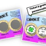 ticket à gratter personnalisé annonce grossesse